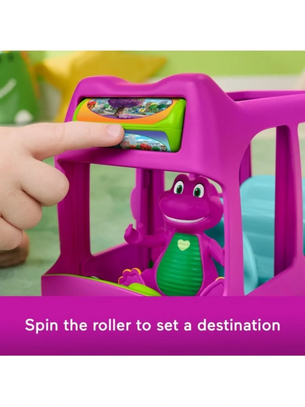 Fisher-Price Barney's World Adventure Bus Push-Along Toy & Barney Figure